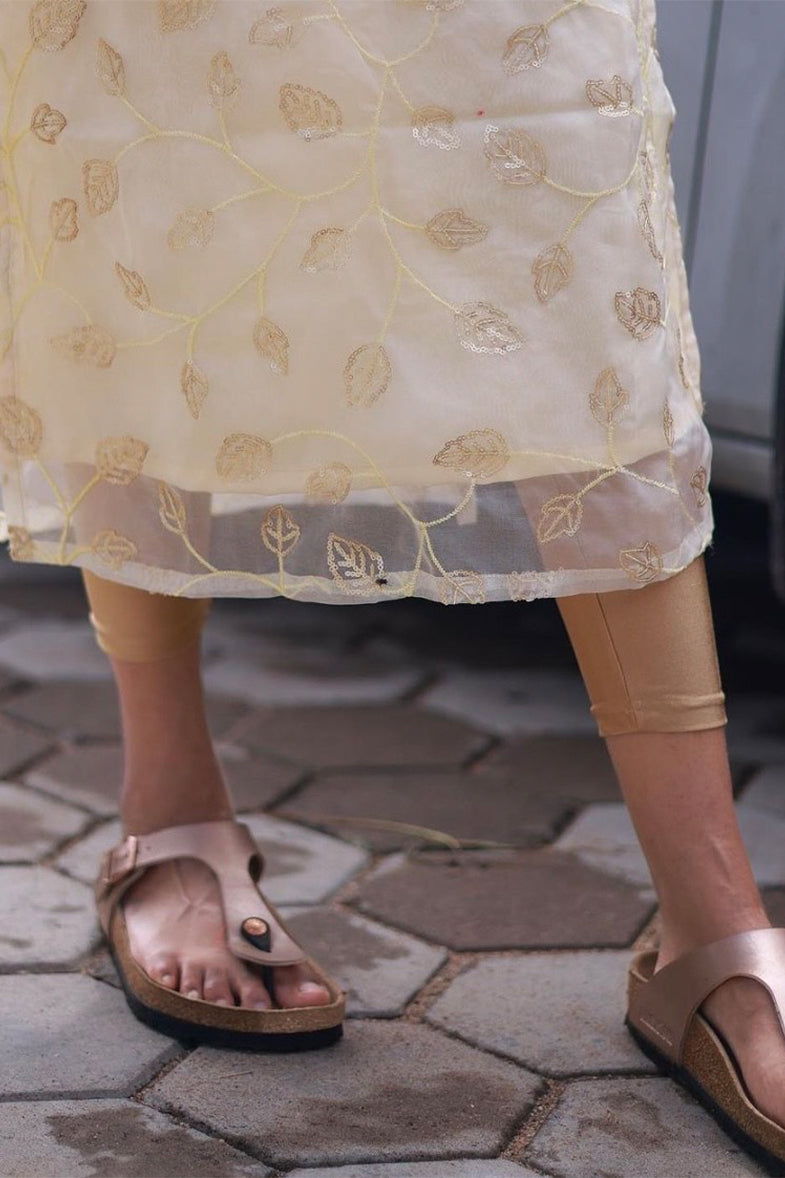 Women Shimmer Lycra Leggings | Girls Leggings | Shimmer | Water Gold or  Gold Color Shimmer 1 | 1 Pc