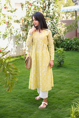 SUNBURST CHIC ENSEMBLE (TC94)- Alia cut kurthi (pant not included)